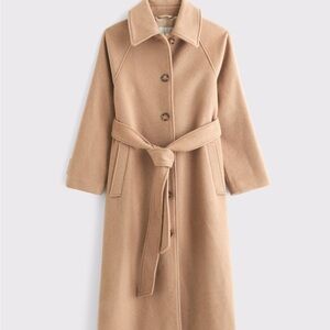 Wool Blend Belted Coat NWT